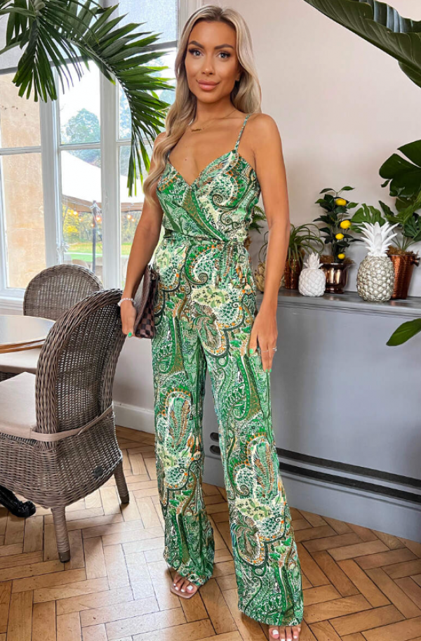 Jumpsuit pola paisley